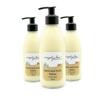 Honey Hand & Body Lotion in glass bottle