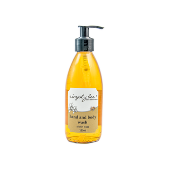 Honey Hand & Body Wash in glass bottle