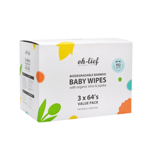 Oh-Lief BUlk Biodegradable Bamboo Baby Wipes 192's