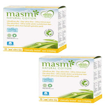 Masmi Organic Cotton Ultra Thin Wings Individually Wrapped Day Pad 10s (Pack of 2)