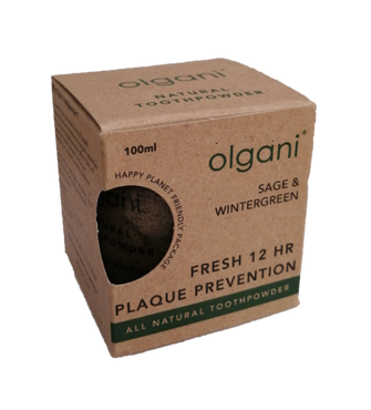 Olgani Eco-Friendly, Natural Toothpowder (Sage & Wintergreen) 100ml