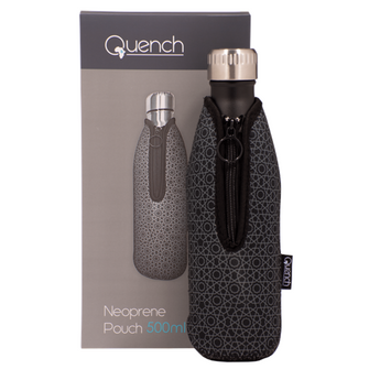 Quench Neoprene Charcoal Bottle Zip Pouch