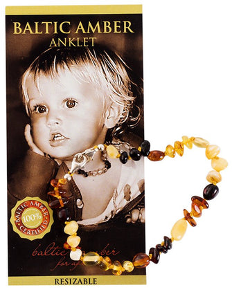 Baltic Amber for Africa Baby Anklet - Mixed