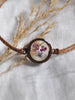 Dainty flower adjustable cotton cord bracelet