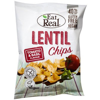 Eat Real Lentil Chips - Tomato & Basil