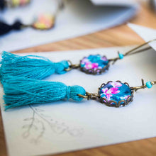 Magenta and Turquoise Lily Tassels