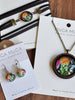 Fynbos Still-life Pendant, dangle earrings and wrap bracelet set