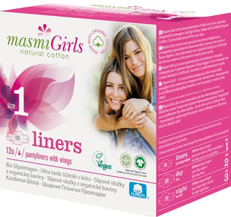 Masmi Organic Cotton Girls Day Pantyliners Wings