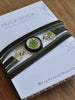 Thorn Leaf Wrap Around Bracelet – Dark Brown & Green Strap